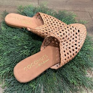 Coconuts by Matisse Tan Woven Mules
